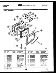 05 - Door Parts parts for Frigidaire Range REG433MDW5 from AppliancePartsPros.com