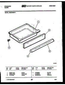 06 - Drawer Parts parts for Frigidaire Range REG433MDW5 from AppliancePartsPros.com