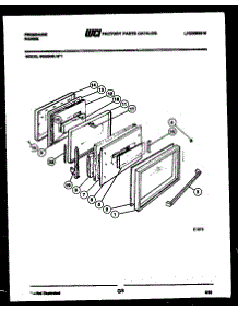 05 - Door Parts parts for Frigidaire Range REG38BLL1 from AppliancePartsPros.com