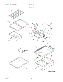 07 - Shelves parts for Frigidaire Refrigerator CFHT1843LS2 from AppliancePartsPros.com