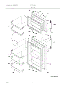 03 - Door parts for Frigidaire Refrigerator CFHT1826LP3 from AppliancePartsPros.com