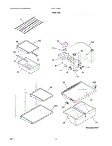 07 - Shelves parts for Frigidaire Refrigerator DGHT1844KF5 from AppliancePartsPros.com