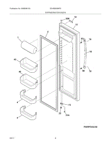 05 - Refrigerator Door parts for Frigidaire Refrigerator DGHS2665KF2 from AppliancePartsPros.com