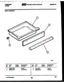 06 - Drawer Parts parts for Frigidaire Range REG433MNW1 from AppliancePartsPros.com