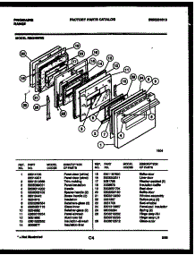 04 - Door Parts parts for Frigidaire Range REG46NW2 from AppliancePartsPros.com
