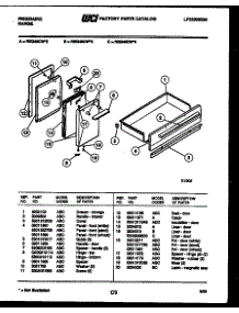 03 - Door And Drawer Parts parts for Frigidaire Range REG46CL4 from AppliancePartsPros.com