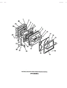 10 - Oven Door Panels parts for Frigidaire Range REGS36BCW2 from AppliancePartsPros.com