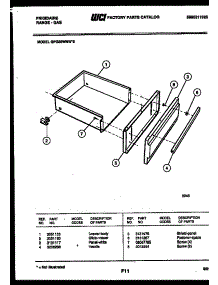 04 - Drawer Parts parts for Frigidaire Range GPG39WNW2 from AppliancePartsPros.com