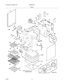 05 - Body parts for Frigidaire Range GSE3WZCCC from AppliancePartsPros.com