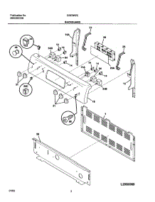 03 - Backguard parts for Frigidaire Range GSE3WZCQA from AppliancePartsPros.com