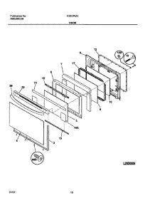 09 - Door parts for Frigidaire Range GSE3WZCQA from AppliancePartsPros.com