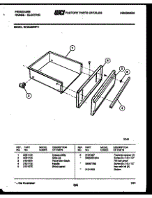 05 - Drawer Parts parts for Frigidaire Range REGC39BNW2 from AppliancePartsPros.com