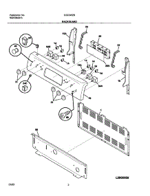 03 - Backguard parts for Frigidaire Range GSE3WZBSB from AppliancePartsPros.com