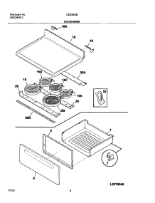 07 - Top / Drawer parts for Frigidaire Range GSE3WZBSB from AppliancePartsPros.com