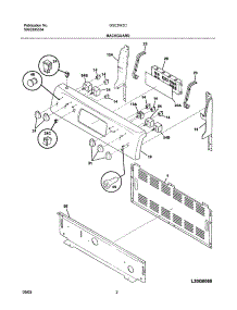 03 - Backguard parts for Frigidaire Range GSE3WZCSB from AppliancePartsPros.com