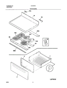 07 - Top / Drawer parts for Frigidaire Range GSE3WZCSB from AppliancePartsPros.com