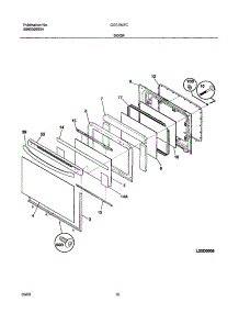 09 - Door parts for Frigidaire Range GSE3WZCSB from AppliancePartsPros.com