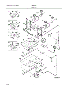 05 - Burner parts for Frigidaire Range GSG3PZCBD from AppliancePartsPros.com