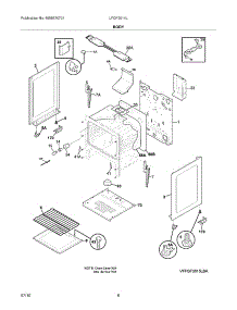 07 - Body parts for Frigidaire Range LFGF3014LBA from AppliancePartsPros.com