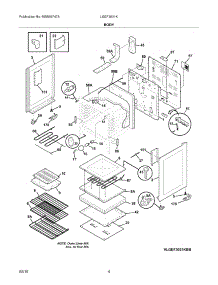 05 - Body parts for Frigidaire Range LGEF3031KWC from AppliancePartsPros.com