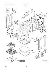 05 - Body parts for Frigidaire Range LFEF3017LBB from AppliancePartsPros.com