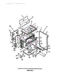 14 - Oven Liner, Side Panels parts for Frigidaire Range R30BCW1 from AppliancePartsPros.com