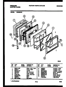 04 - Door Parts parts for Frigidaire Range RE32BNW2 from AppliancePartsPros.com