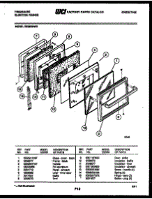 04 - Door Parts parts for Frigidaire Range RE36BNW2 from AppliancePartsPros.com