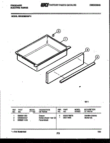 05 - Drawer Parts parts for Frigidaire Range REGS38BNL4 from AppliancePartsPros.com