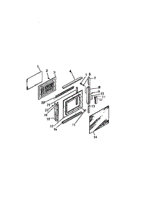 10 - Microwave Oven Door parts for Frigidaire Range REM638MH8 from AppliancePartsPros.com