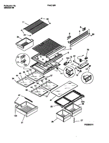 04 - Shelves, Controls, Divider, Mullion parts for Frigidaire Refrigerator F44C19IBW0 from AppliancePartsPros.com
