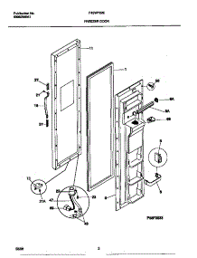 02 - Freezer Door parts for Frigidaire Refrigerator F45WP22EW0 from AppliancePartsPros.com