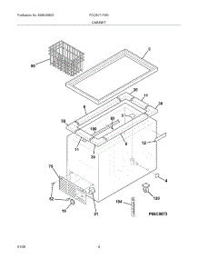 05 - Cabinet parts for Frigidaire Freezer FCCG071FW0 from AppliancePartsPros.com