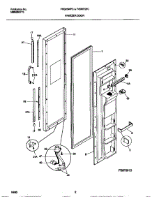 02 - Freezer Door parts for Frigidaire Refrigerator F45WP26CW0 from AppliancePartsPros.com