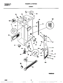 04 - Cabinet parts for Frigidaire Refrigerator F45WP26CW0 from AppliancePartsPros.com