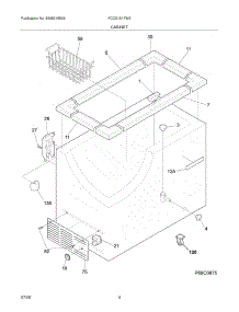05 - Cabinet parts for Frigidaire Freezer FCCS151FW2 from AppliancePartsPros.com
