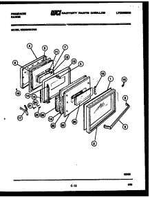 04 - Door Parts parts for Frigidaire Range REGS36BCL3 from AppliancePartsPros.com