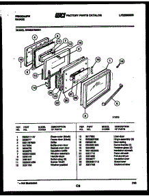 03 - Door Parts parts for Frigidaire Range REGS37BNW1 from AppliancePartsPros.com