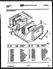 07 - Door Parts parts for Frigidaire Range REGS38BLW0 from AppliancePartsPros.com