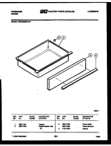 05 - Drawer Parts parts for Frigidaire Range REGS38BKW0 from AppliancePartsPros.com