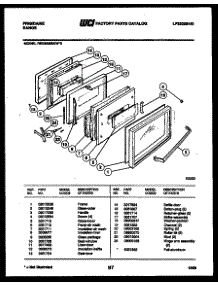 07 - Door Parts parts for Frigidaire Range REGS38BKW0 from AppliancePartsPros.com