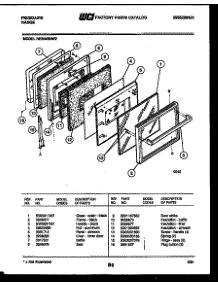 04 - Door Parts parts for Frigidaire Range RES34BNL2 from AppliancePartsPros.com