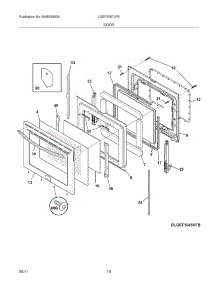 09 - Door parts for Frigidaire Range LGEF3057LFE from AppliancePartsPros.com