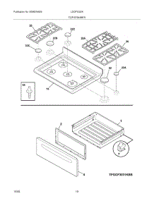 09 - Top / Drawer parts for Frigidaire Range LGGF3032KBD from AppliancePartsPros.com