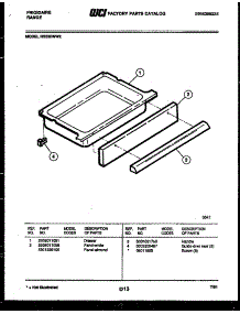 07 - Drawer Parts parts for Frigidaire Range RS33BNL2 from AppliancePartsPros.com