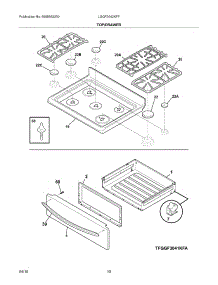 09 - Top / Drawer parts for Frigidaire Range LGGF3042KFF from AppliancePartsPros.com