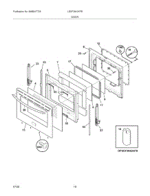 09 - Door parts for Frigidaire Range LGEF3043KFB from AppliancePartsPros.com