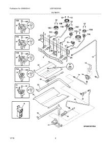 05 - Burner parts for Frigidaire Range LGGF3032KWJ from AppliancePartsPros.com