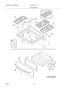 09 - Top / Drawer parts for Frigidaire Range LGGF3043KFC from AppliancePartsPros.com