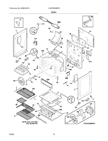 07 - Body parts for Frigidaire Range LGGF305MKFB from AppliancePartsPros.com